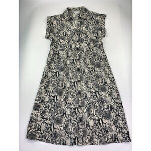 Motherhood Maternity Women's S Snake Skin Print Button UP Dress